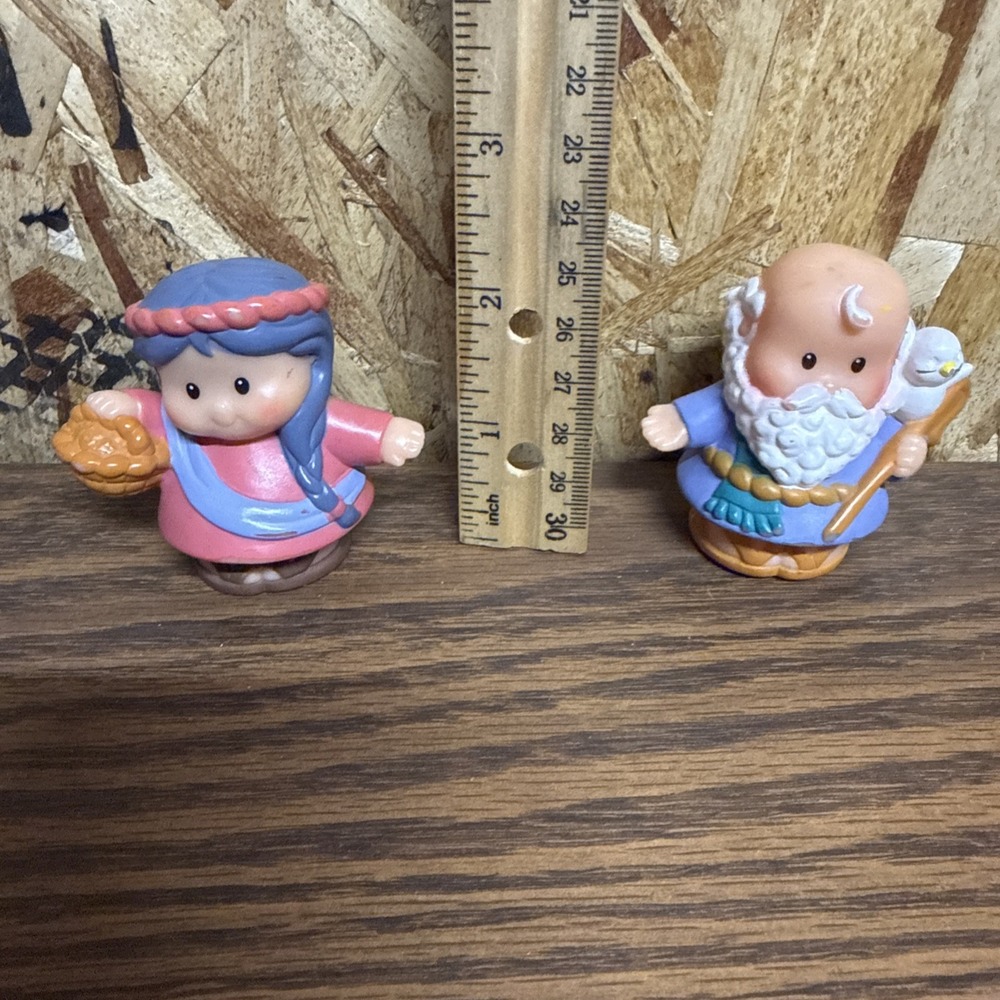2002 Fisher-Price Little People Noah's Ark Replacement Noah and Wife Lot